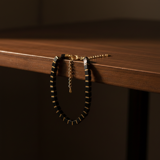 Black Gold Bracelet Hanging