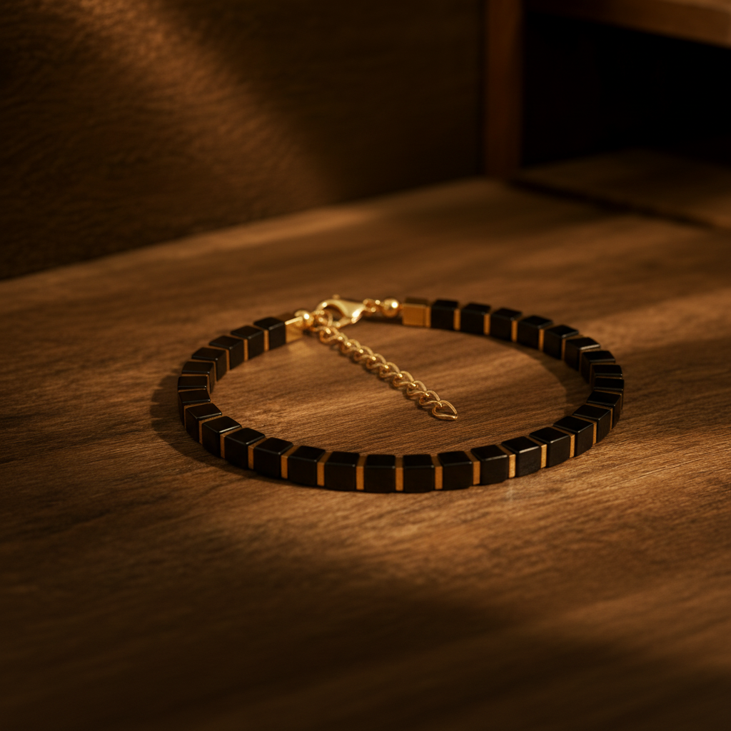 Black Gold Bracelet Macro