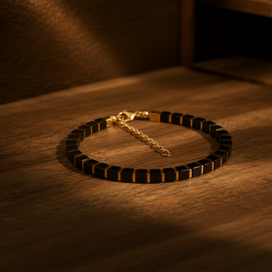 Black Gold Bracelet Macro