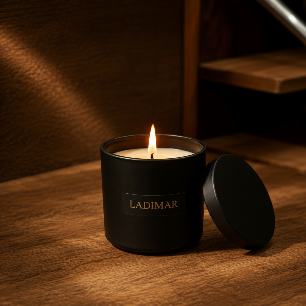 Candle with Black Lid