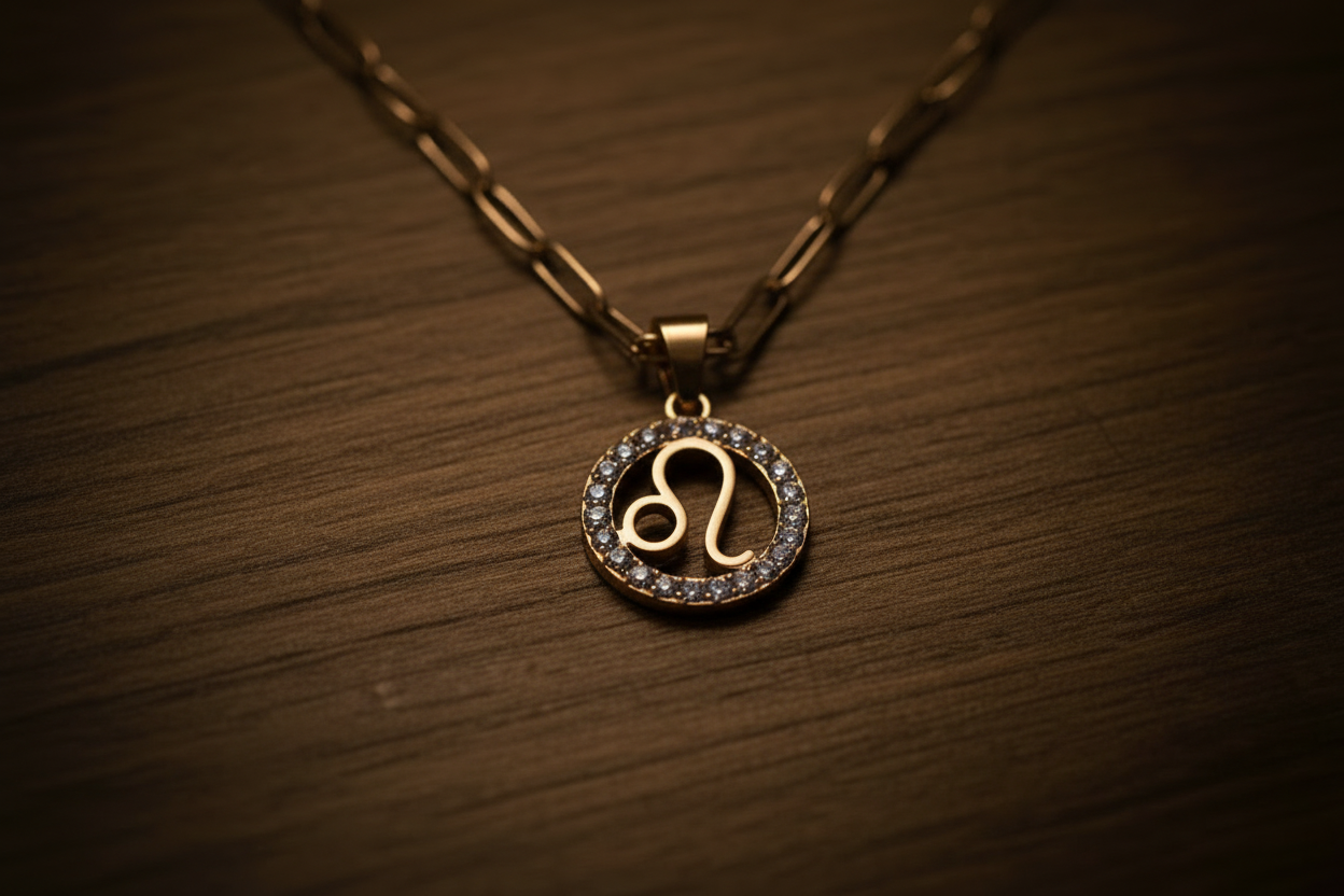 Leo Pendant Closer Close-Up