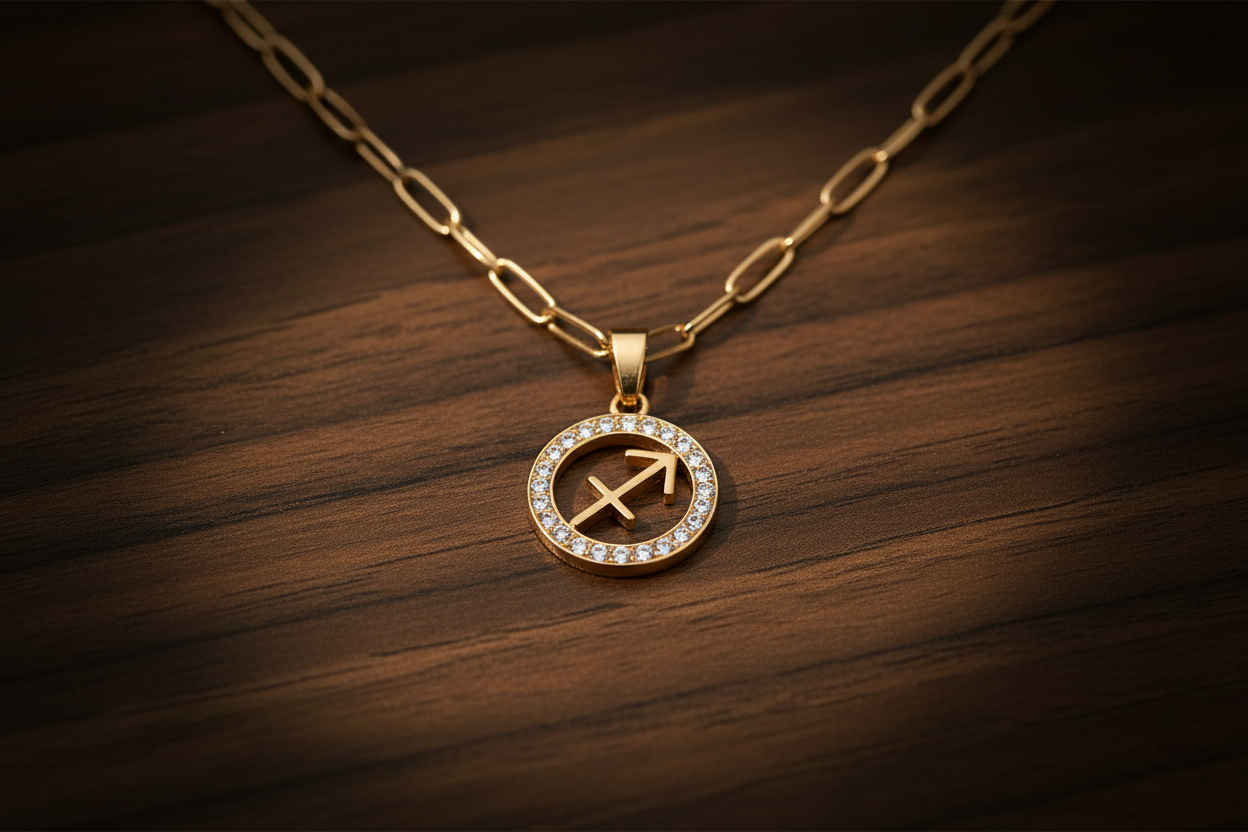 Sagittarius Pendant Close-Up